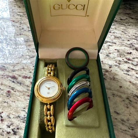 vintage gucci interchangable watch